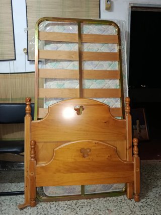 Cama Individual de Madera completa