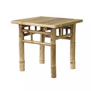 Tavolino da Giardino Quadrato in Bamboo 45 x 45 Cm