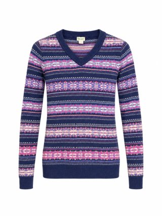 Jersey hessnatur cenefas cuello pico mujer D34