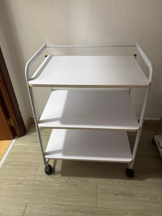 Carrito Auxiliar Blanco 3 Estantes 60x43x84