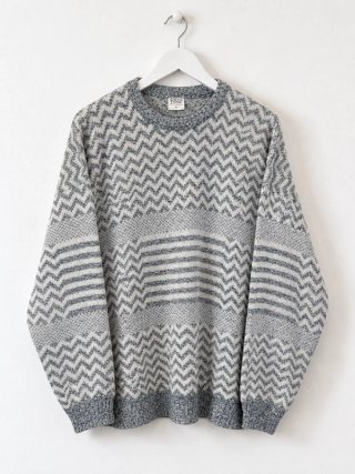 Jersey Silver Stone gris zigzags holgado L/52