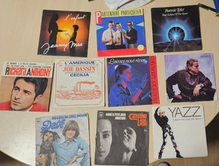Lote 10 Vinilos 45T Pop Rock 80s Jeanne Mas Tyler