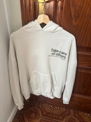 Sudadera Pull&Bear Beige con Mensaje