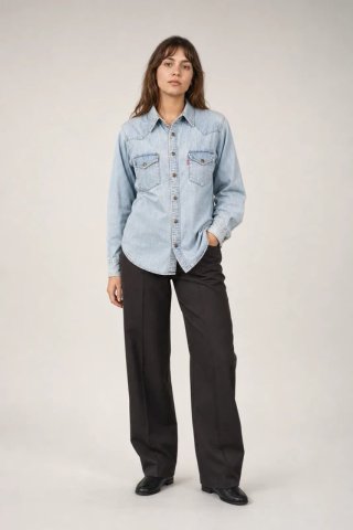 Camisa vaquera Levi's azul corchetes mujer L