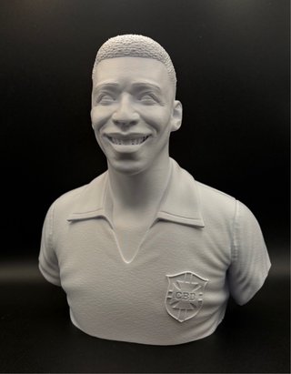 Busto 3D di Pelé in plastica