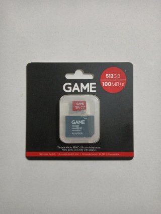 Tarjeta Micro SDXC GAME 512GB U3 con Adaptador