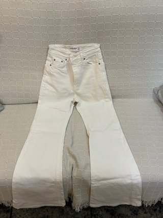 Pantalón Blanco Pull&Bear Talla S