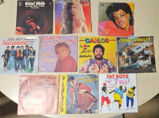 Lote 10 Vinilos 45T Pop Funk Soul Earth Wind Fire