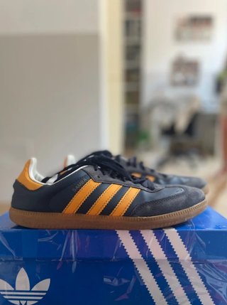 Adidas Samba Azul Marino y Naranja Original