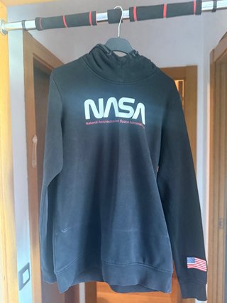 Sudadera NASA con capucha Negra