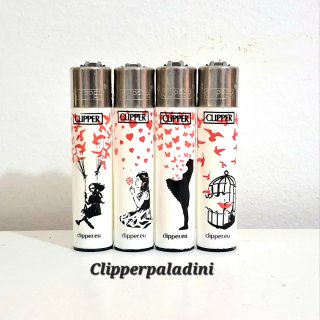 Set di 4 accendini Clipper Banksy