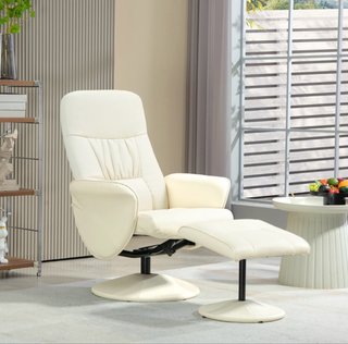 Sillón con Reposapiés crema