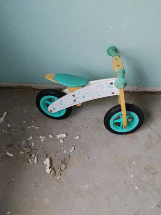 Bicicleta infantil madera espacial