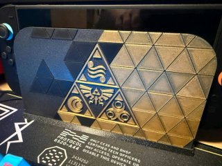 Tapa Dock Switch Zelda Trifuerza 3D