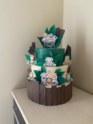Torta scenografica in polistirolo tema giungla