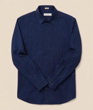Camisa Calvin Klein Azul Marino Rayas Talla M