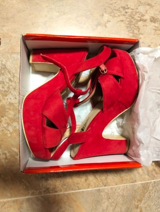 Sandalias de tacón alto rojas