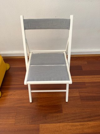 Silla Plegable Ikea Blanca y Gris
