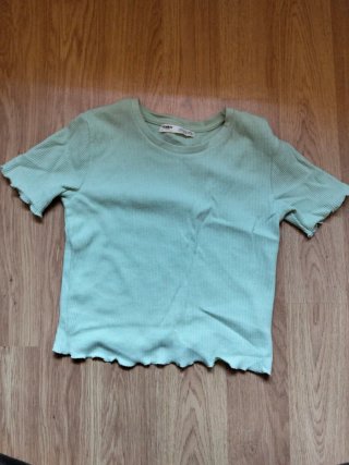 Camiseta Crop Top Pull & Bear Verde