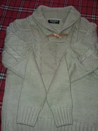 Jersey Baci & Dolce Cuello Esmoquin Beige
