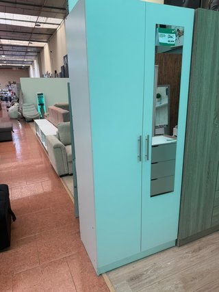 Armario de Dormitorio 2 Puertas Turquesa