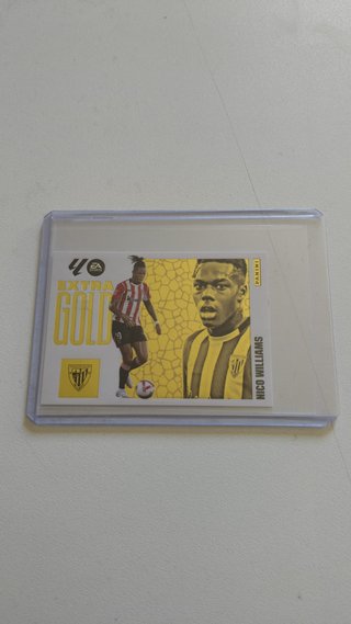Cromo Nico Williams. Extra Gold. Liga Este 25/26