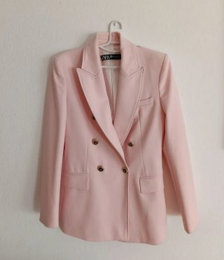 Blazer Zara Mujer Rosa