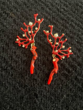 Pendientes de Fantasía Coral y Goldfilled