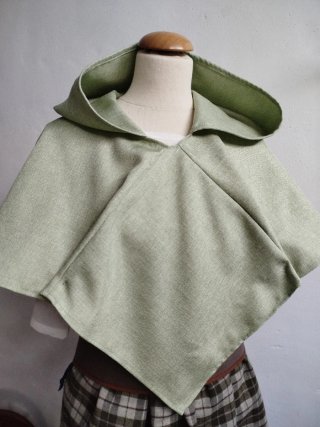 Capucha Medieval Cosplay Verde Manzana