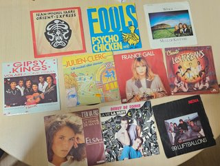 Lote 10 Vinilos 45T Pop Rock 80s France Gall Wings