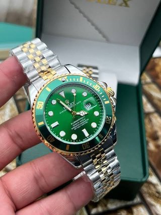 Reloj Rolax Submariner Verde y Dorado 40mm