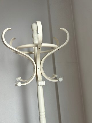Perchero Vintage Madera 183cm Blanco