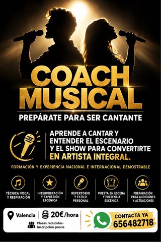 Clases de canto - Coach musical.