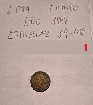 Lote monedas de 1 peseta Franco 1947-1966