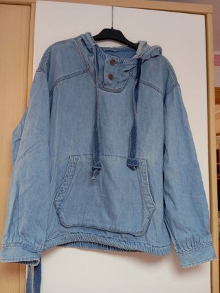 Sudadera Vaquera con Capucha Talla S