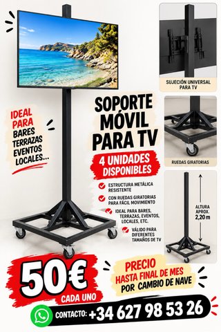 Soporte Móvil para TV con Ruedas