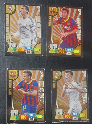 4 Cromos Balón de Oro Adrenalyn 2013-14