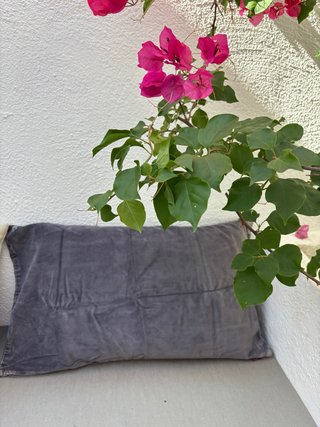 Funda de Cojín Ikea Gris de Terciopelo
