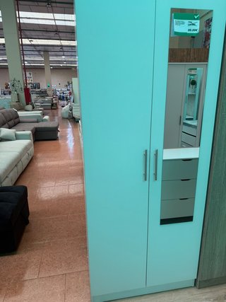 Armario de Dormitorio 2 Puertas Turquesa