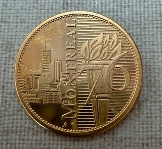 Moneda Conmemorativa Juegos Olímpicos Montreal 76