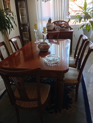 Mesa comedor extensible madera maciza