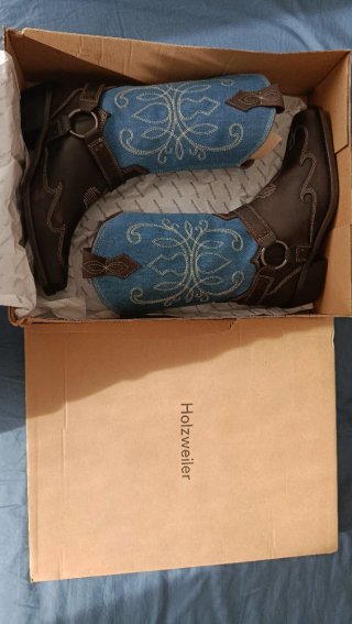 Botas de vaquero Holzweiler azules y marrones