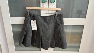 Falda Zara Mini Gris Talla M