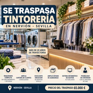 Traspaso tintorería en Nervion