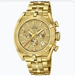 Reloj Jaguar Dorado Cronógrafo Caja y Factura