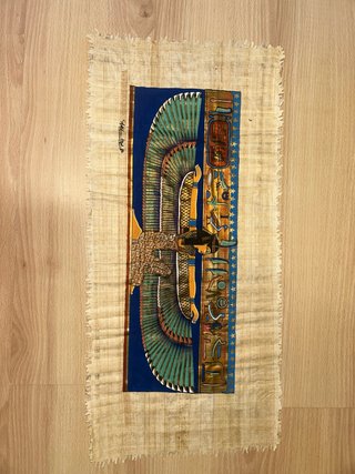Papiro Egipcio con la Diosa Maat