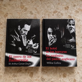 Lote de 2 libros antiguos de suspense y terror