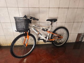 Bicicleta Montaña Romester Blanca y Naranja