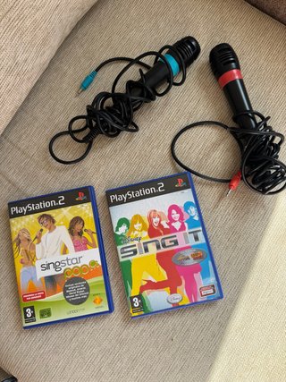 Juegos SingStar PS2 y Micrófonos