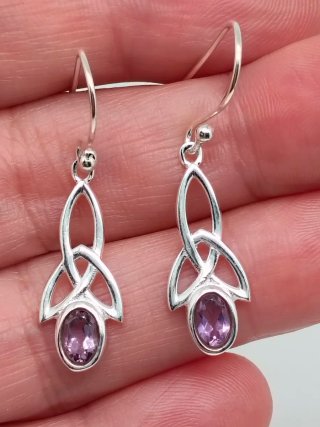 Pendientes Plata 925 y Amatista